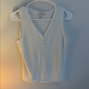 Merona Cream Ribbed Sleeveless Tank Top